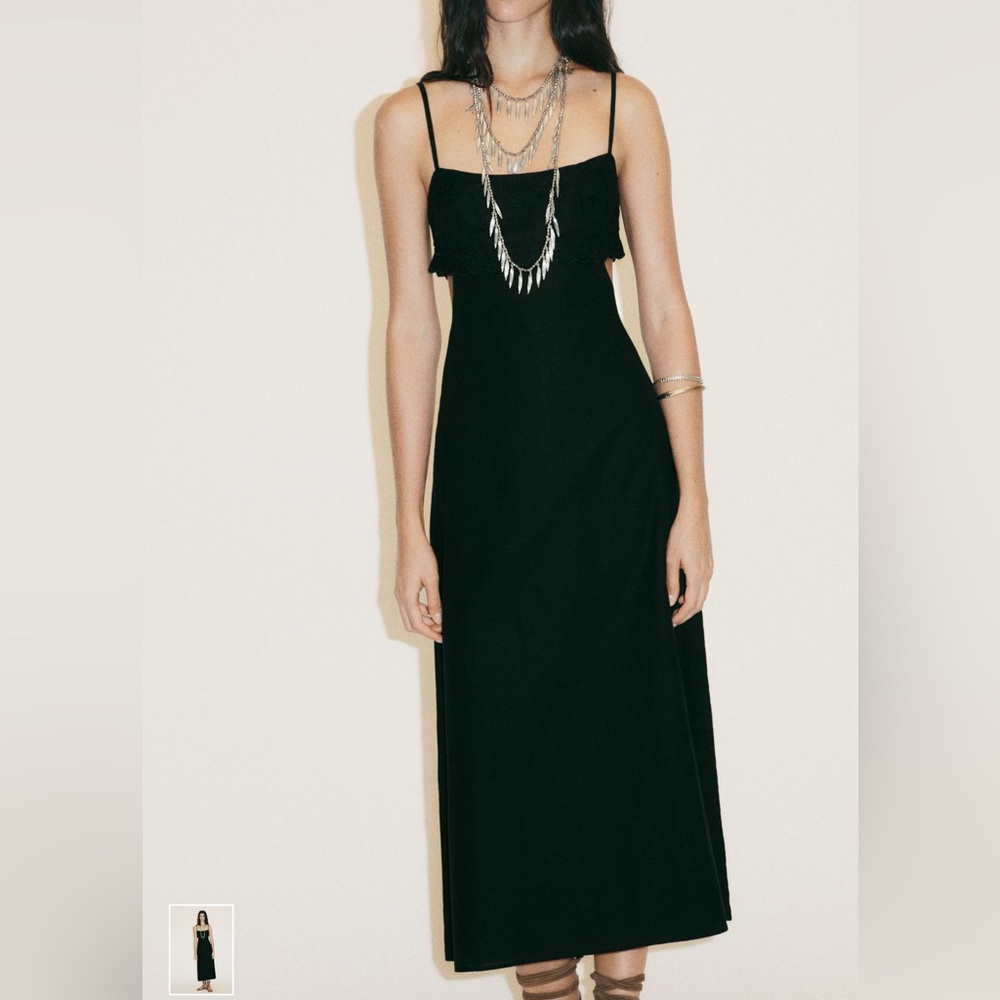 Zara Black Strapless Dress